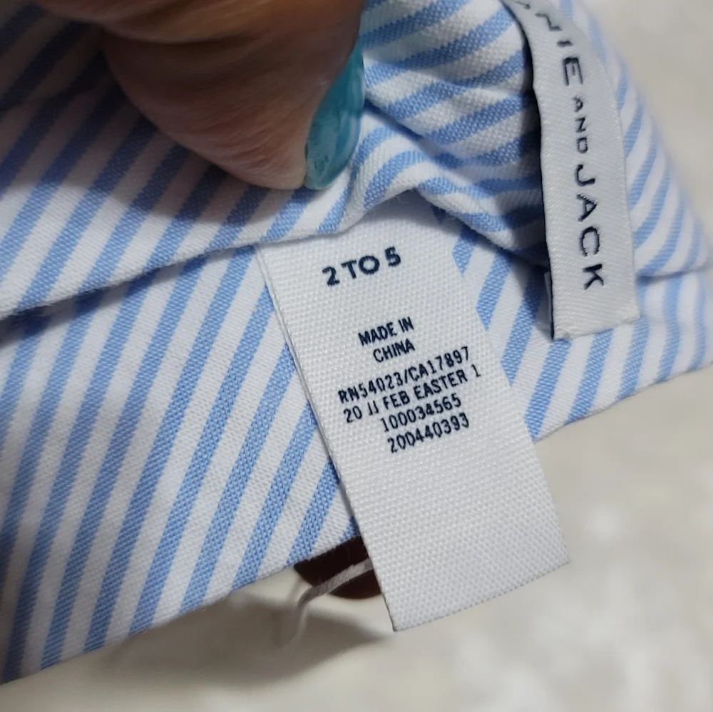 Janie And Jack Blue Striped Boys Tie
